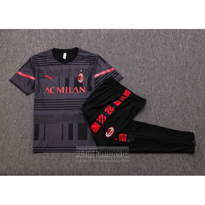 Chandal del AC Milan Manga Corta 2022-2023 Gris